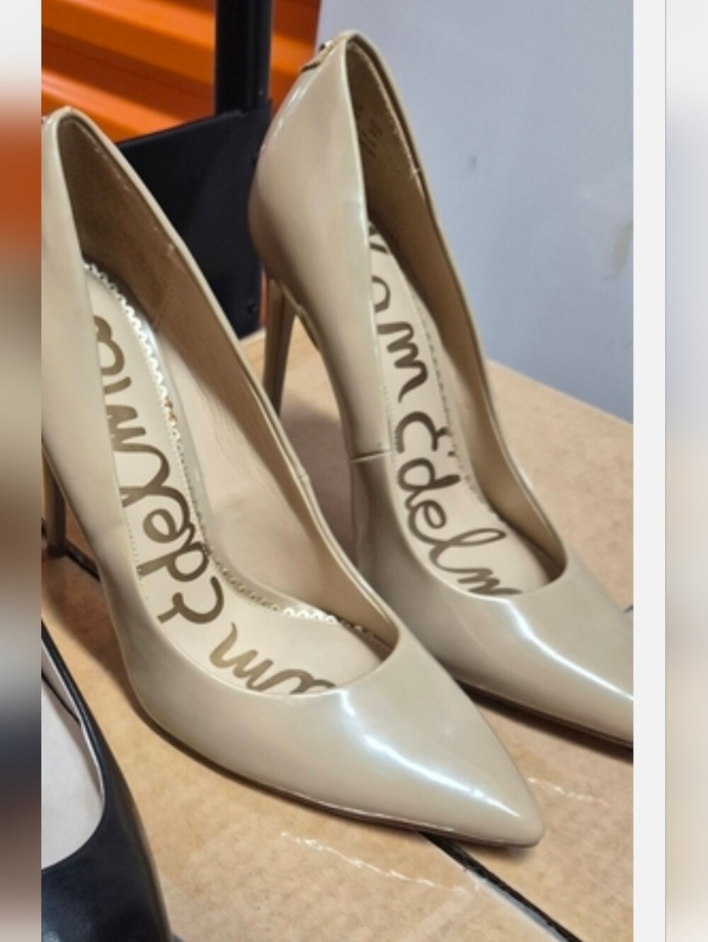 Sam Edelman Pointed-Toe High Heel Pump - Nude